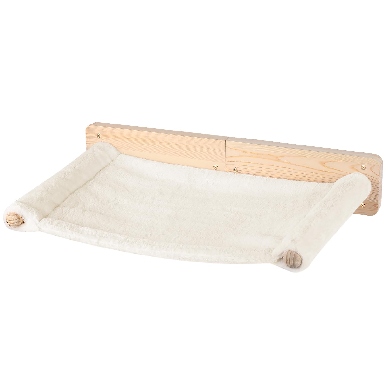 Katzenhängematte zur Wandmontage, Katzenhängematte, Stabiles Kängematten Katzen Wand bis zu 35kg, Kletterwand Katzen, Katzenbett zum Schlafen und Ausruhen -61 * 40 * 15cm – weiß