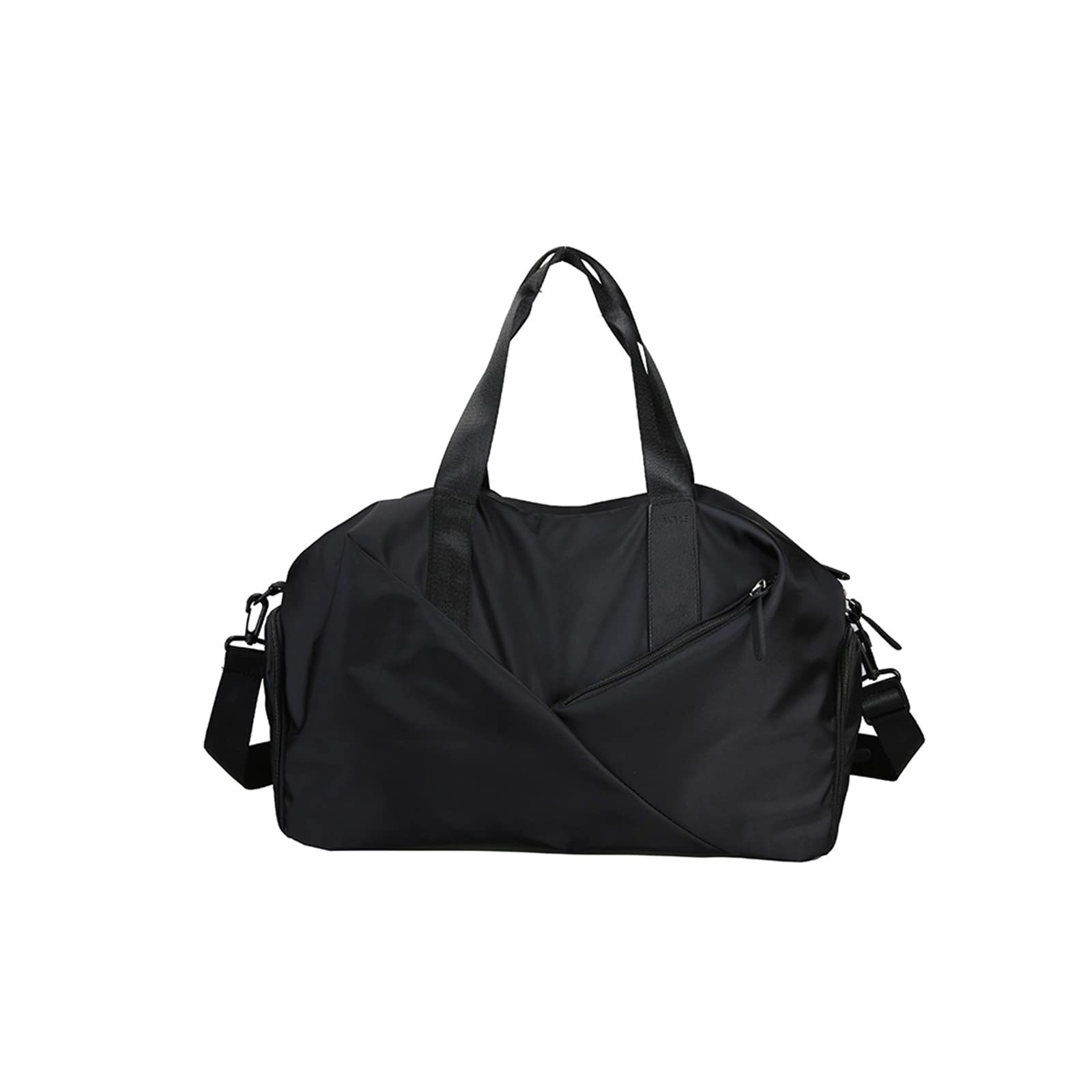 CORIOS Borsone da Viaggio Uomo/Donna Borsa Sportiva Borsone Palestra Grande Weekender Pernottamento Piscina Palestra Bagaglio a Mano con Scomparto Scarpe & Tasca di Separazione Bagnata e Asciutta Nero