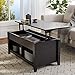 Amazon Basics Rectangular Coffee Table for Living Room with Storage, Lift Top, 40 in x 18 in x 19 in, Black