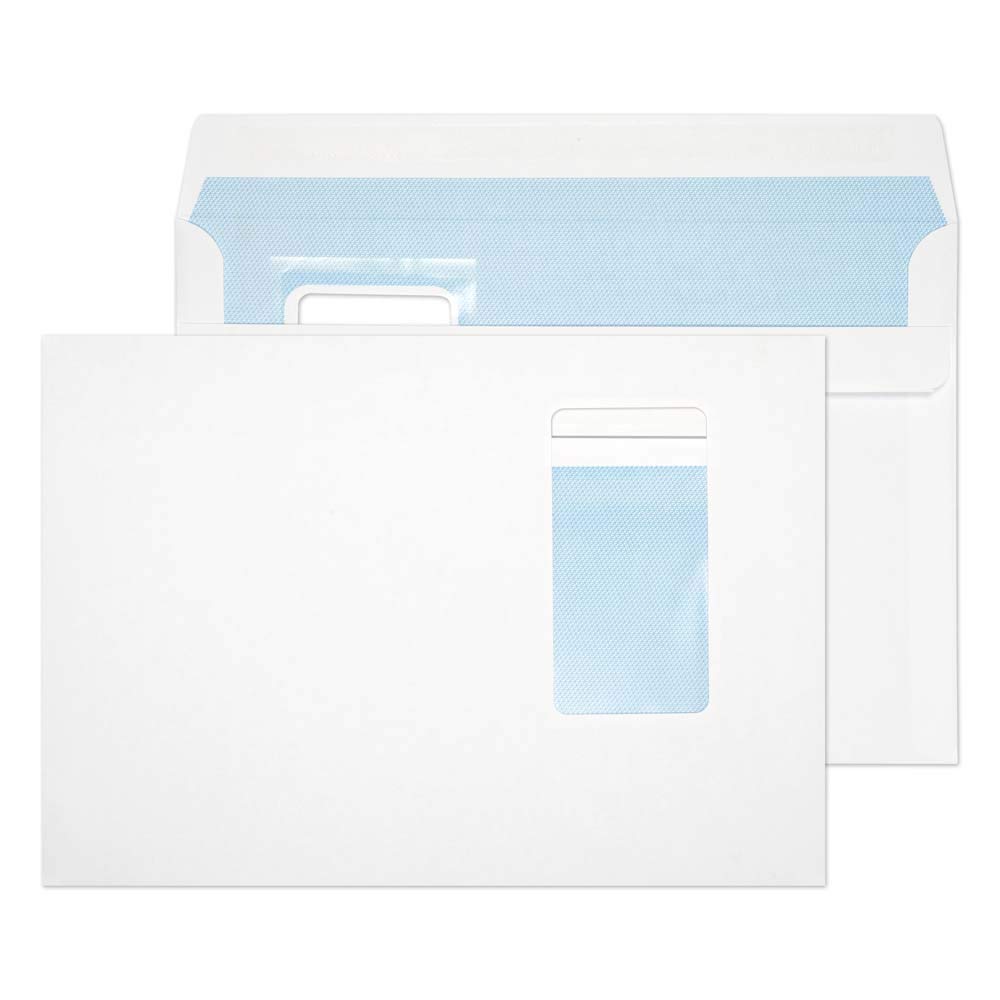 Blake Everyday Envelopes C5 White Wallet Window Self Seal 100gsm
