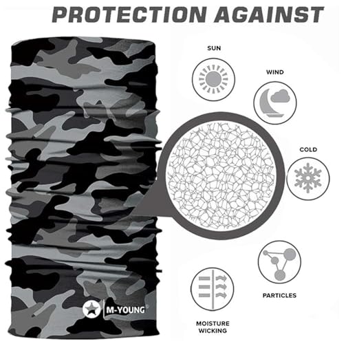 Image of Skull Face Mask Bandanas, Neck Gaiter, Headwear, Magic Scarf, Headband for dust Sun Wind