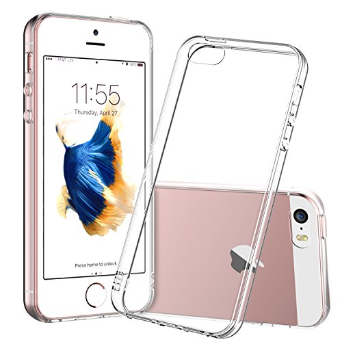 For iPhone 5s Case, Shamo's Clear Apple iPhone SE 5S 5 Case [Shock Absorption] Cover TPU Rubber Gel [Anti Scratch] Transparent Clear Back, Soft Silicone, Crystal clear