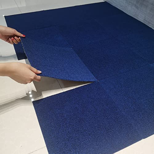 Topinefy Self Adhesive Carpet Tiles -Easy Install DIY-Non-Slip Peel and Stick Carpet Tile 12" x 12" Commercial Carpet Floor Tiles Home Furnishings 12 Tiles Per Carton/12sq Ft.
