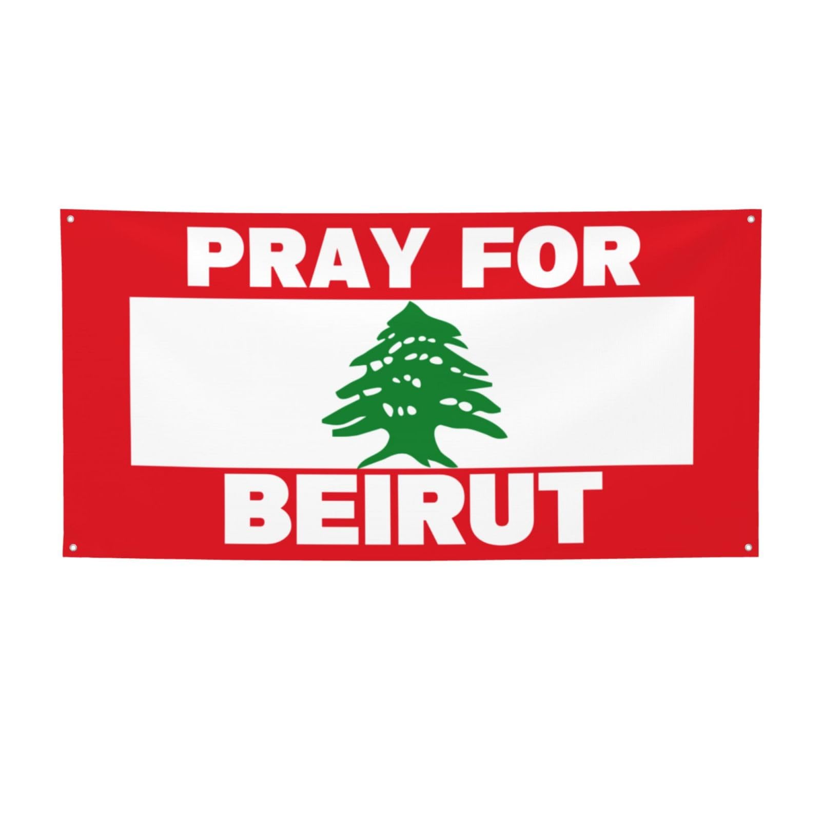 Bannière Beirut 2x4 pieds pour décoration extérieure de jardin et balcon