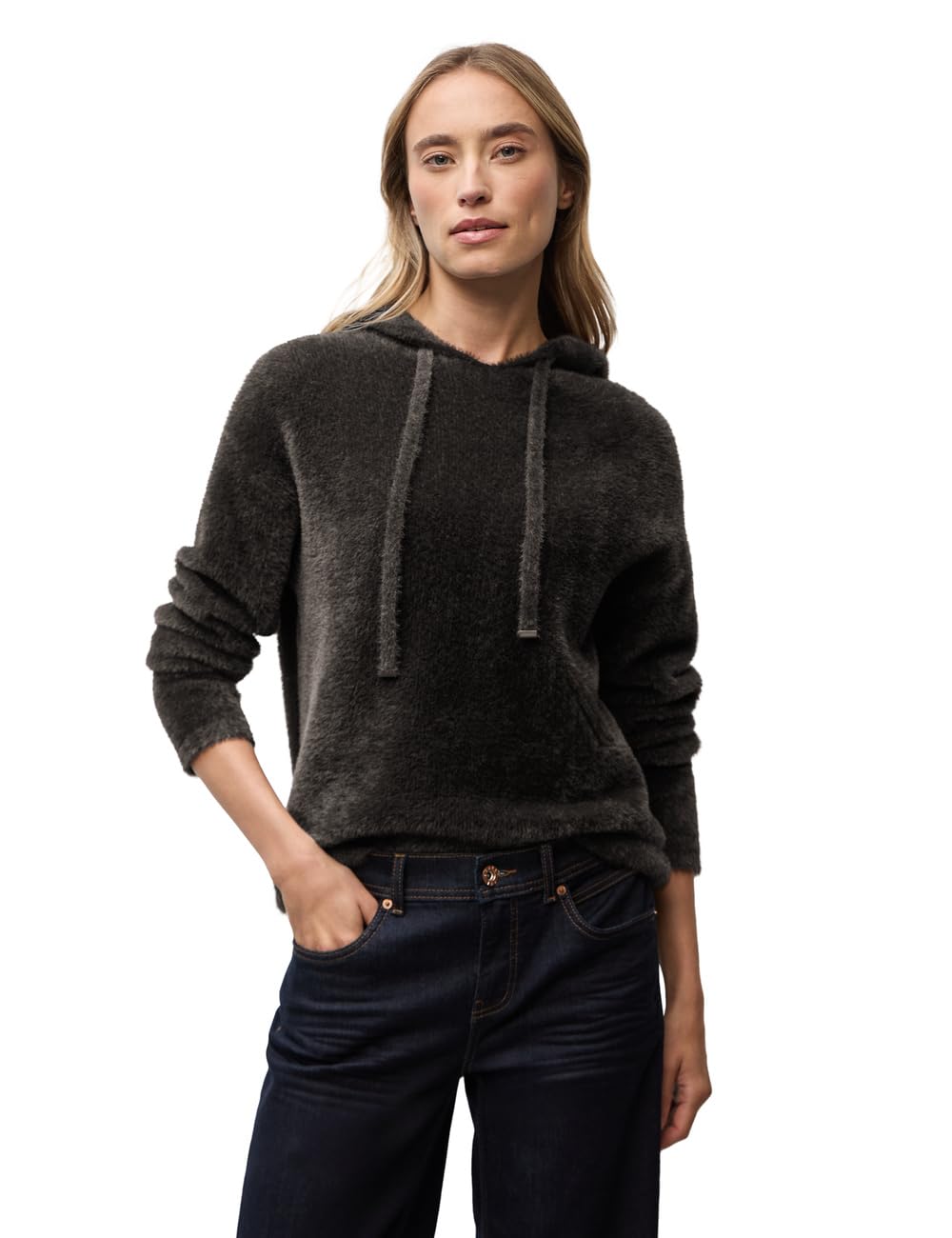 Street One Damen Kuscheliger Kapuzenpullover