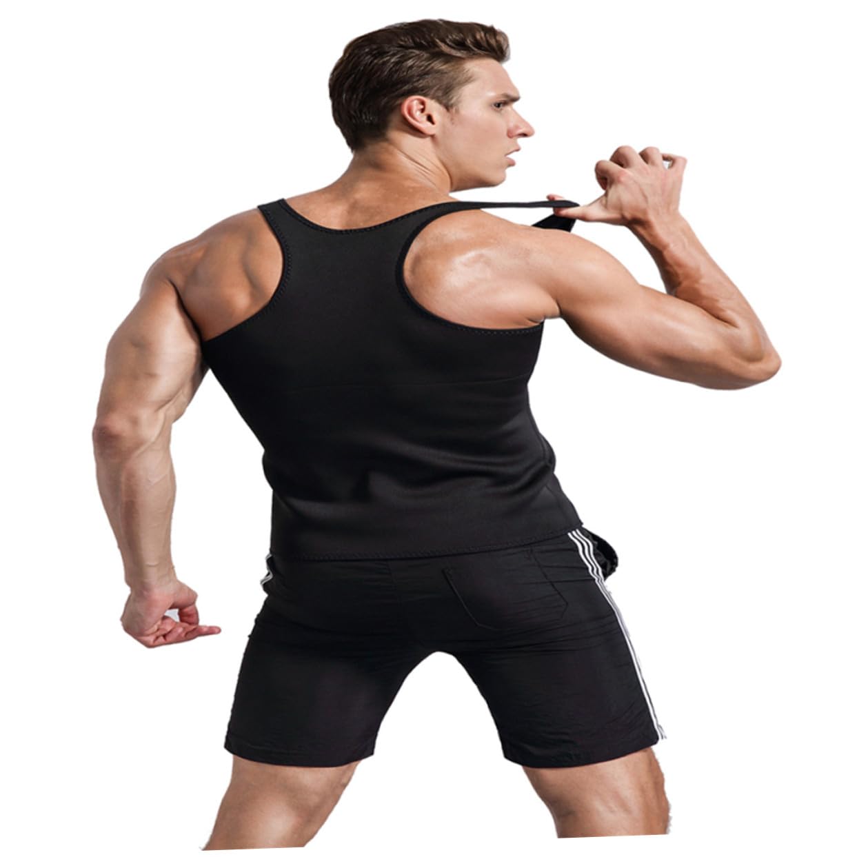 KOMBIUDA Herrenweste Mit Kompressions-Design Herren Slim Weste Für Training Herrenhemd Mit Muskel-Support Herren Sportshirt Aus Atmungsaktivem Material Für Haltung