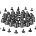 RUBYCA 10 Sets Black Gunmetal 8MM Big Mushroom Studs and Spikes Metal Screw-Back Leather-Craft DIY 8mm