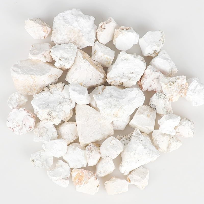 WHZHDMA Bulk Natural Crystal Rough Stone Natural Magnesite Ore Crystal Rough Stone Ornaments Ore Specimen Aromatherapy Diffuser Demagnetizing Stone Crushed Stone Rocks Stones and Crystals