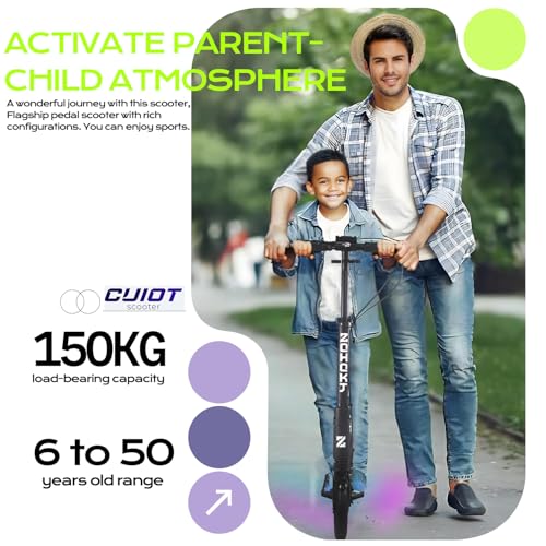 CUIOT Kick Scooter With Disc Brake