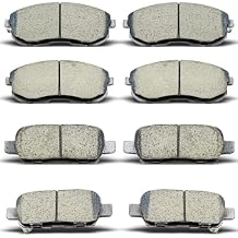 D815A D905 Front Rear Ceramic Brake Pads Set Fit For 2003-2005 Infiniti G35,For 2003-2005 Nissan 350Z,For 2002-2013 Nissan Altima,For 2011-2017 Juke,For 2007-2012 Sentra 8 pcs