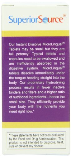 Superior Source No Shot Triple B12 3,000 Mcg, Quick Dissolve Sublingual Tablets, 60 Ct, Methylcobalamin, Adenosylcobalamin, Cyanocobalamin, B6, Folic Acid, Cognitive Support, Heart Health, Non-Gmo #TOP2