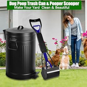 Outdoor Dog Poop Trash Can Vintage Metal Trash Can Pet Waste Station Dog Waste Pooper Scooper for Dog Poop Garden Yard Home Kitchen With Pedal Lid inner Bin Bucket Large Waste Bag , Cylindrical Outdoor Dog Poop Trash Can Vintage Metal Trash Can Pet Waste Station Dog Waste Pooper Scooper for Dog Poop Garden Yard Home Kitchen With Pedal Lid inner Bin Bucket Large Waste Bag , Cylindrical