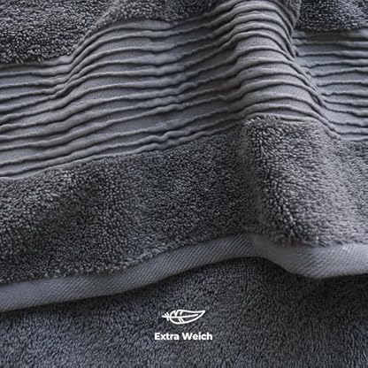 Leona Nomads Premium Towels. Leona Badetücher und Handtücher Set. badehandtuch groß 70x140cm, Badetuch & Handtuch 50x100 cm Qualität 550 gr/m2 100% Baumwolle mit Oeko-tex zertifizierung. – Bild 5