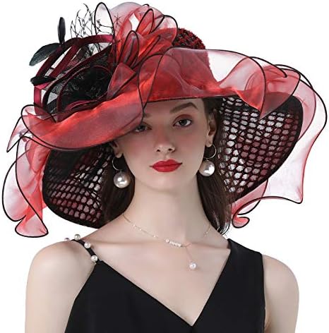 Floral Organza Bridal Wedding Hat 