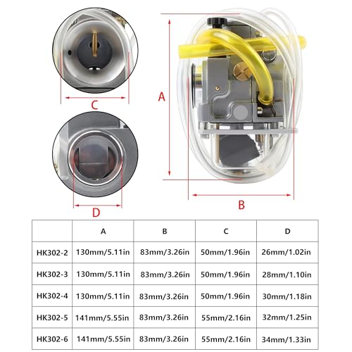 Carburateur 34mm Haute Performance Type Billetron pour Scooter - 6