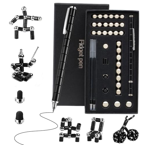 Waksox Fidget Pen Magnetic Pen - Gift for Teenager Boys Girls 8 9 10 11 12 Years Old Magnetic Fidget Pen Decompression Ballpoint Pen