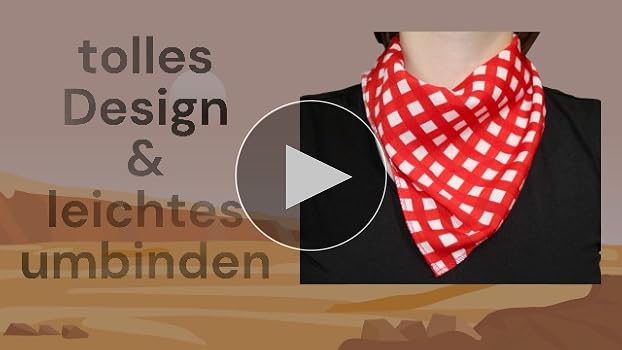 Leiber Dreiecktuch Bandana - Unisex Halstuch Rot