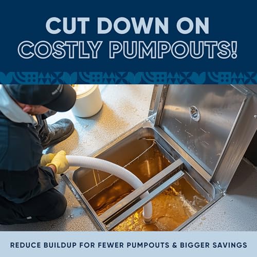 Eco Strong Commercial Grease Trap Treatment | Interceptor Grease Cleaner | Drop In Microbial Block Continually Digests Fats & Eliminate Odors (5 lbs)