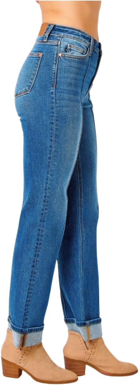 Judy Blue High Rise Front Seam Detail Straight Jeans - Image 4