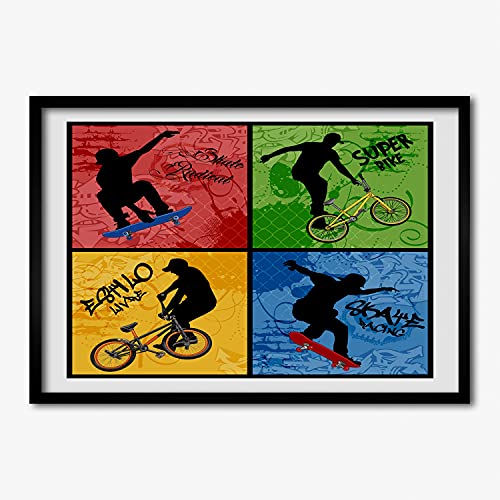 Tableau moderne vélo et planche Tulup pour sublimer votre salon