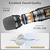 TONOR Wireless Microphone with Treble/Bass/Echo, Dynamic Handheld Cordless Singing Mic with Receiver for Karaoke Home KTV DJ Wedding Party Church PA, 30 UHF Adjustable Frequencies, 60m Coverage TW515 #3
