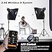 Godox MS300V Studio Flash kit，2xsoftboxes, 2xumbrellas，1xreflector，1xAT-16 Trigger，2x2.4G monolights (with Bowens Mount),Suitable for Studio, Portrait and Fashion Photography.