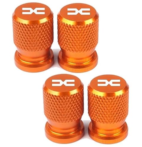 Lot de 4 valves de Voiture pour Dacia, Bouchons de Valve de Roue, Bouchons de Valve de Pneu, Accessoires extérieurs Automobiles,Orange