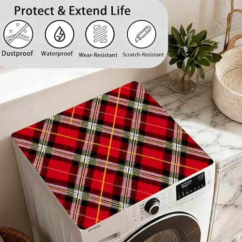 Image of Washer Dryer Top Cover Mat, Non-Slip Laundry Room Decor, Laundry Room Kitchen Appliance Decor Protector Size 23.6x19.7in