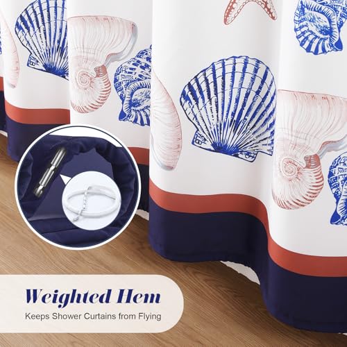 Cortina de ducha costera con 50% de descuento, ahora $10.99