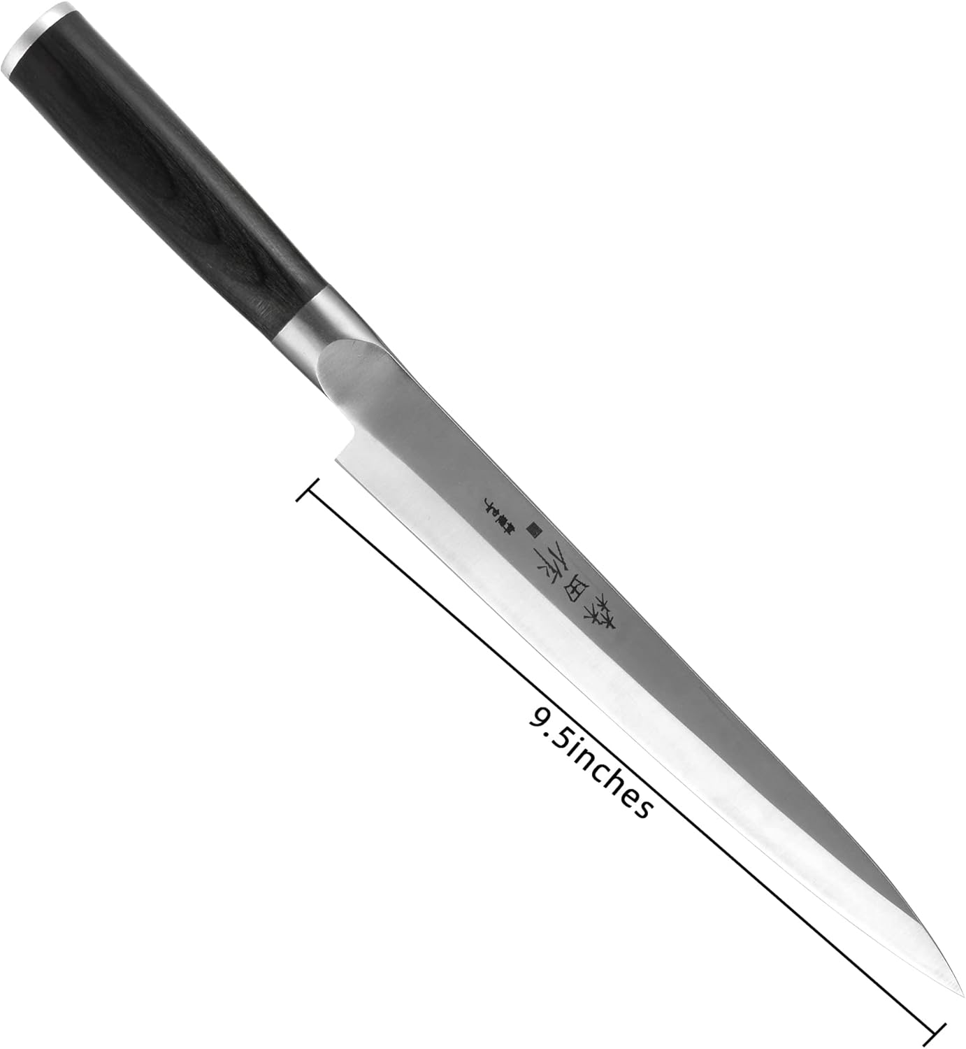 Sushi Knife 9.5 inch(240mm), Sashimi Knife with High Carbon Stainless Steel Blade and Ergonomic Handle for Cutting Sushi & Sashimi, Fish Filleting - Image 8