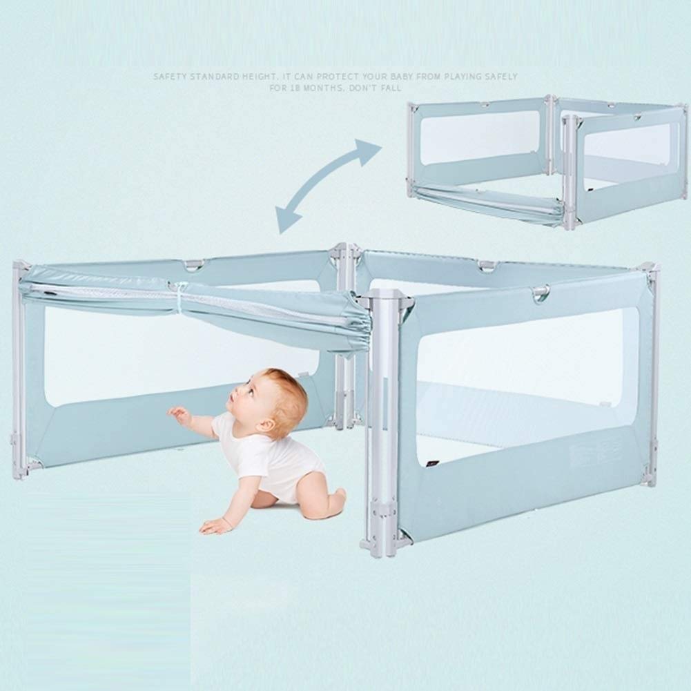 Barandillas de Cama con Malla ventilada, Protector de Cama con elevación Vertical para Mayor Seguridad y Estabilidad, barandilla de Cama compacta para Viajes (Color: Rosa, Tamaño: