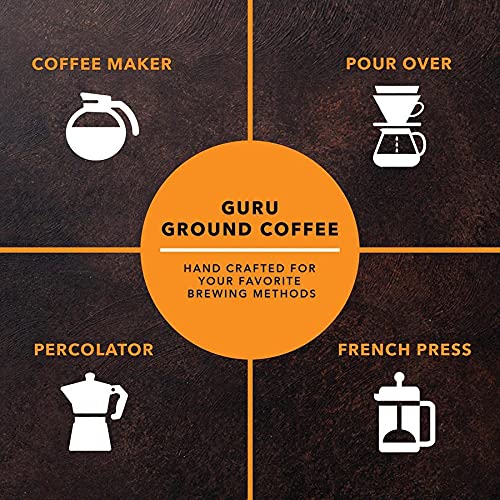 Guru Coffee Company Premium Medium Roast Ground Coffee, Single Origin Colombia – Responsibly Sourced Gourmet Specialty Grade Beans, 11 Ounce #TOP6