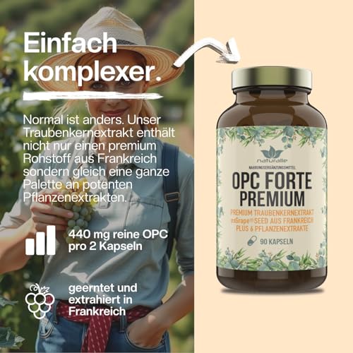 Naturalie OPC Antioxidative Traubenkern-Supplementierung für Gesundheit
