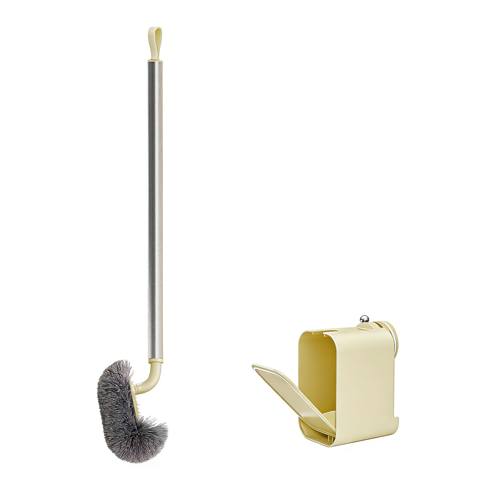 Strong Toilet Brush with Angled Bristles High Set for Cleaning & Space Saving Storage Toilet Owner