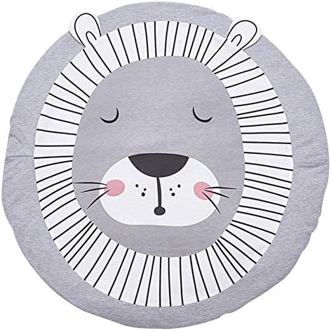 Baby Blanket Cotton, Queta Baby Play Gym Mat Playmat Activity Gym Floor Mat for Toddler Kids 90cm Soft Sleeping Mat (Lion)