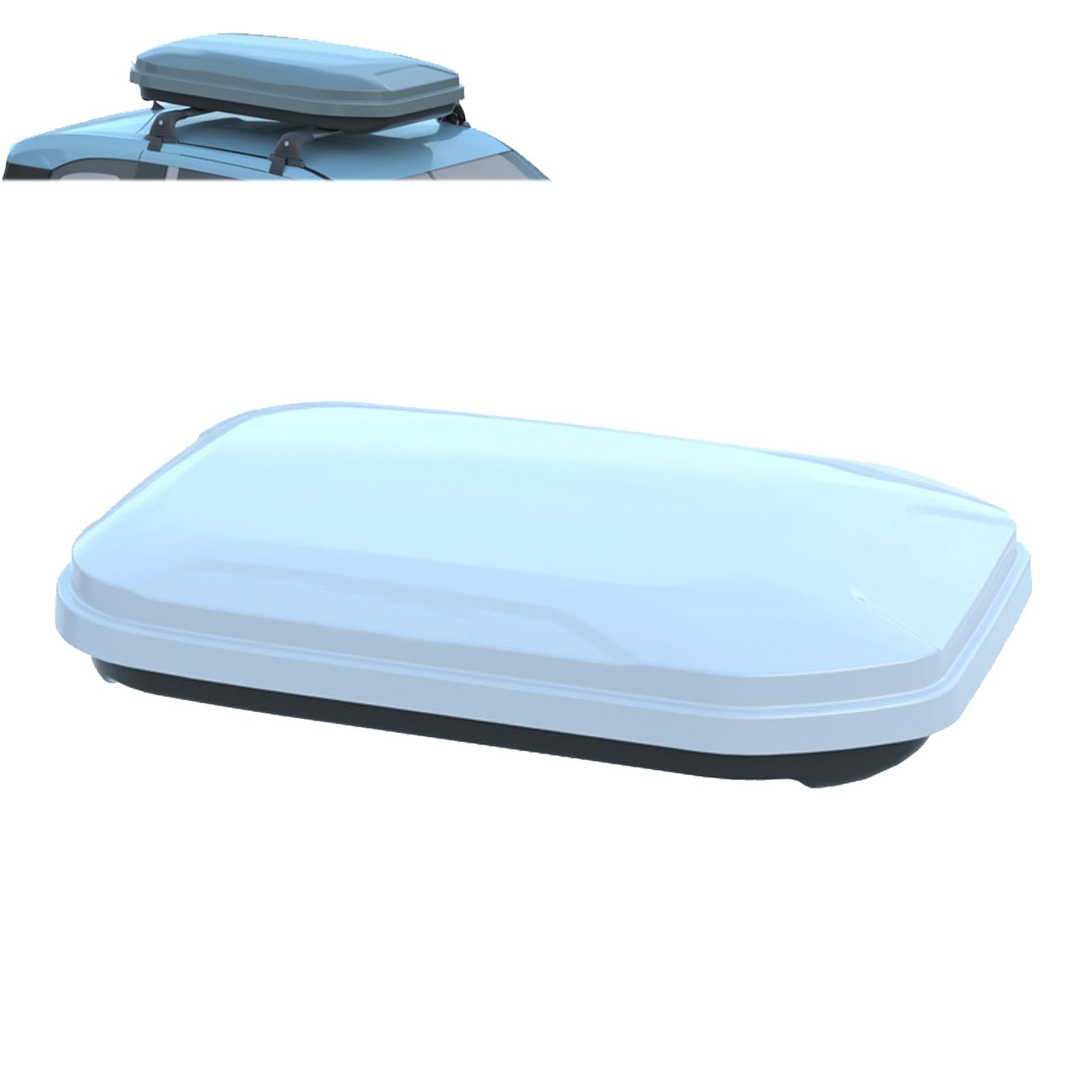 Coffre de Toit De Voiture, Capacité de 300L avec Serrure de Sécurité, Porte-Bagages de Toit Rigide et Étanche pour Voiture, Break, SUV(White)