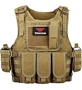 YAKEDA Outdoor Tactical Airsoft Vest Adjustable Fit Adult
