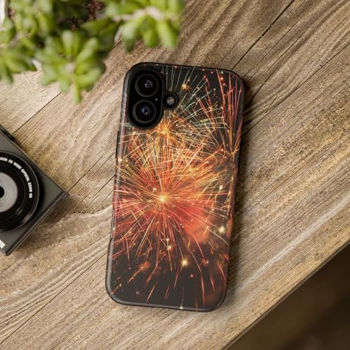 Coque feux d'artifice colorés rigide mate iPhone 16 Plus multicolore fine - 4