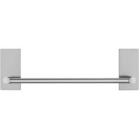 Amazon Brand - Umi Toalleros de Baño sin Taladro Toallero Adhesivo Pared 23cm Barra Adhesiva Baño Acero Inoxidable SUS304 Superficie Cepillada, ...