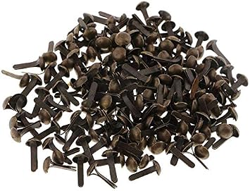 200 Pieces Metal Brads Round Head Split Pins Metal Brads Paper Fasteners for Scrapbooking Paper Craft Office Stationery - Bronze