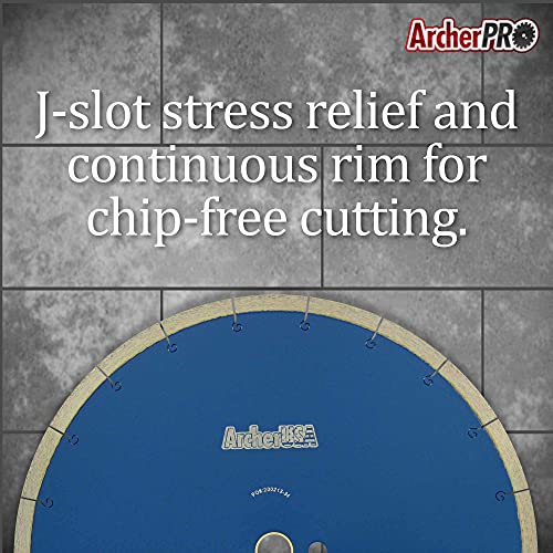 Archer Pro 4 1/2" J-Slot Continuous Diamond Blades, Wet Tile Saw Blades 7 Sizes From 4 Inch To 14 Inch For Porcelain Or Ceramic Tile Cutting #TOP5