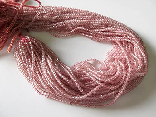 Quartz fraise 3mm perles rondelles parfaites pour l'assemblage de colliers fins fins