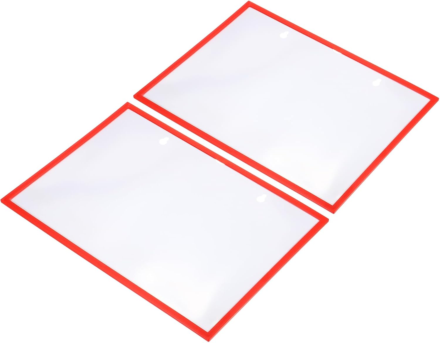 YOKIVE 2 Pcs Magnetic Picture Frame, PVC Magnets Holds Photo | Great for Refrigerator Dishwasher(Red, 11.7x16.5 Inch)