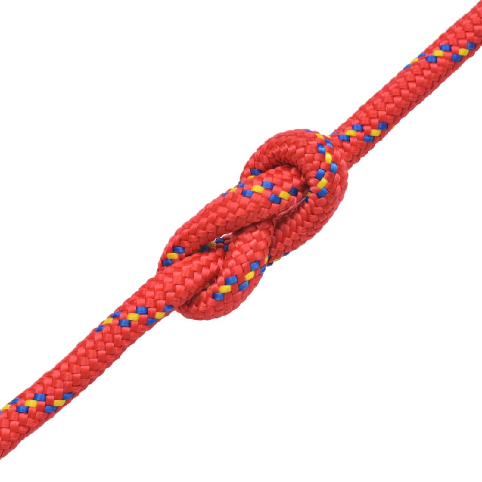 Corda in Polipropilene 12 mm 50 m Rosso,Corda,Corda Intrecciata,Cima per Ancoraggio e Ormeggio-91292
