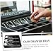 HONMEET Professional Cash Register Accessory Cash Drawer Tray 3 Dividers Money Organizer for Office Retail