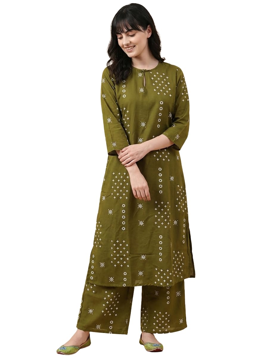 bee m pee designer Rayon Geometric Print Regular Fit Kurta Cord Set for Women | Ethnic Dress Set Office Wear | Co Ord Sets for Woman Cotton Style | Kurta Set for Women Wedding & Festival |-picture-22