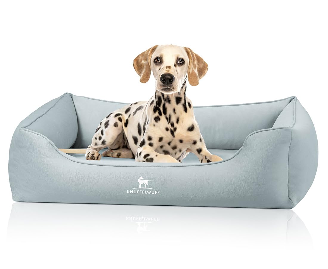 Knuffelwuff Orthopaedic Dog Bed Oliver, XXXL - Petrol | Easy Clean Suede Look | Memory Foam | Water-Repellent Washable | Joint-friendly Robust for Small to Large Dogs