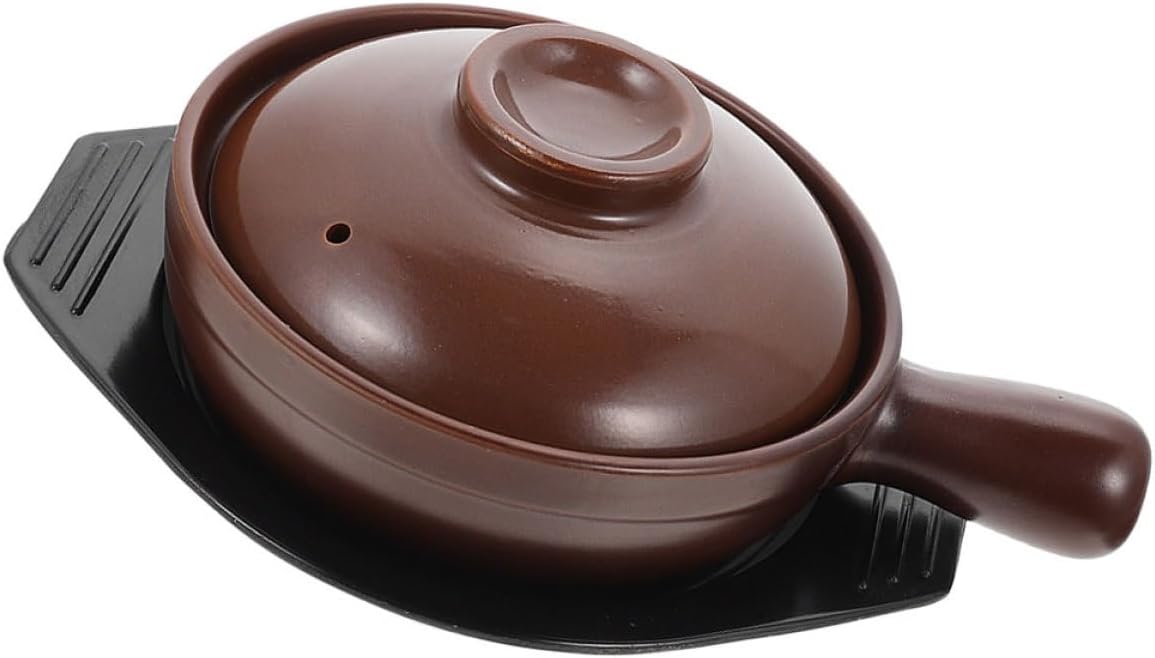 DOITOOL Ceramic Casserole Handle for Home Cooking Pot Kitchen Stew Pot and Household Stockpot for French Onion Soup Bowls Kitchen Cookware and House Utensil Use