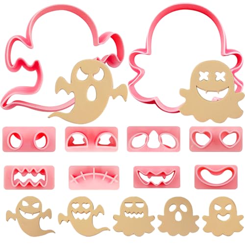 YeahBoom 10 Pezzi Formine Biscotti Halloween 3D Pressabili, Tagliabiscotti Set, Stampi per Decorare Biscotti, Dolci e Torte