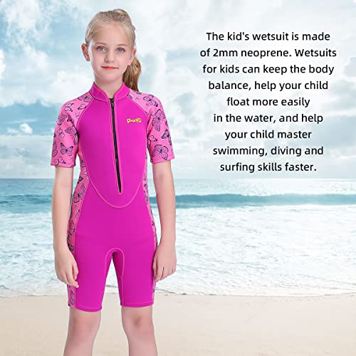 Goldfin Kids Wetsuits For Boys Girls, 2Mm Toddler Shorty Wetsuit Youth Neoprene Suit Front Zip Keep Warm For Water Aerobics Diving Surfing Swimming #TOP1